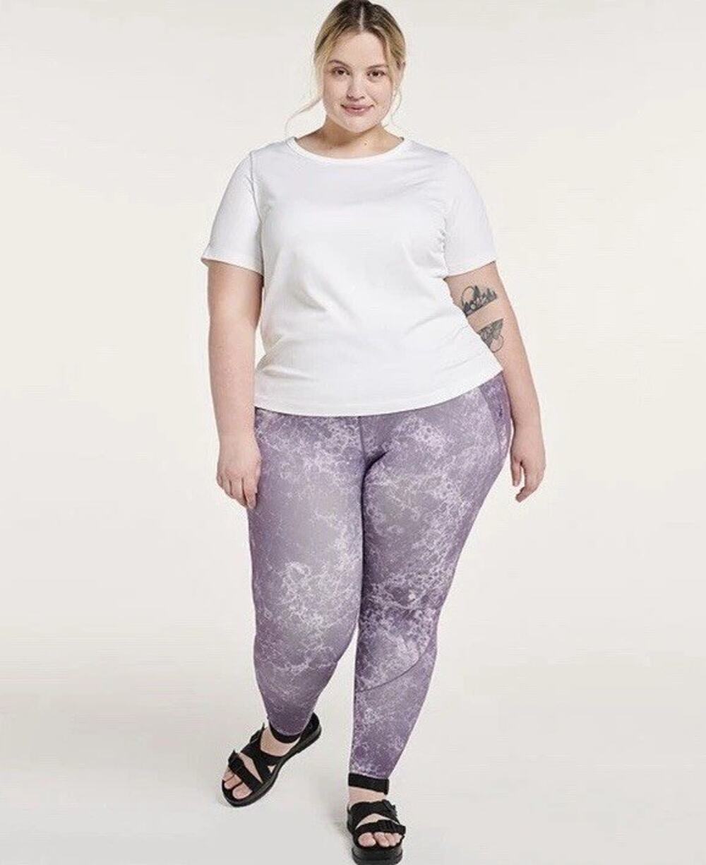 FLX Balance Core Short Sleeve Crewneck Ribbed T-shirt White Women’s PLUS Size 2X